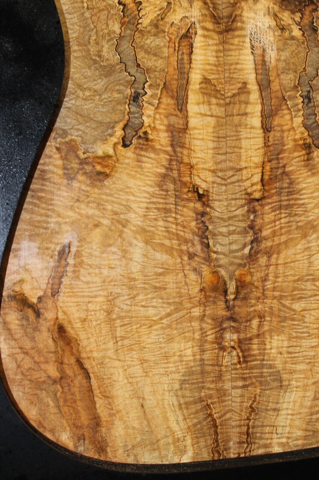 Figured ambrosia maple book matched guitar top. Stunning set