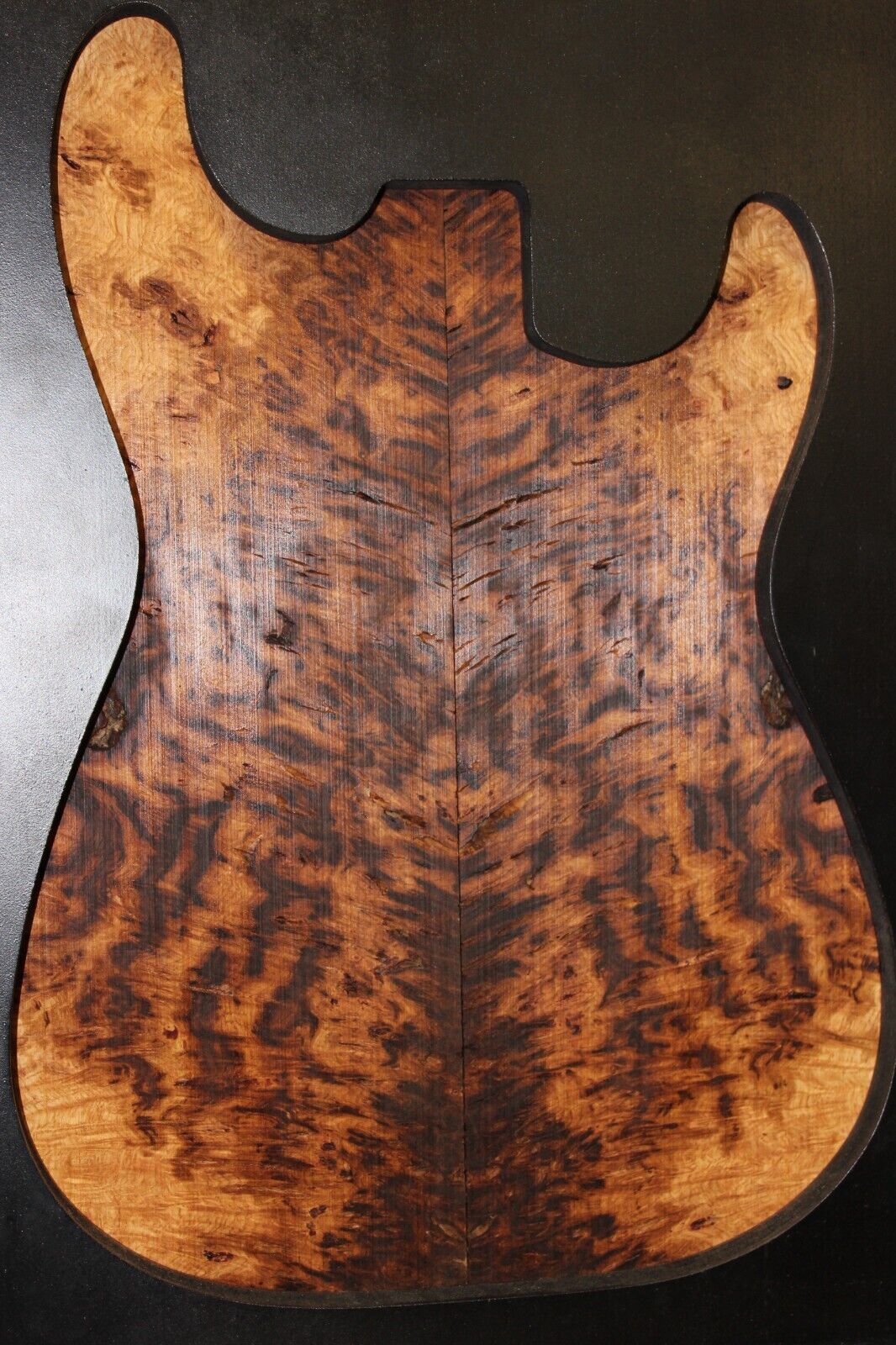 Smoked Scottish oak burl book matched guitar top. Personal stash piece.