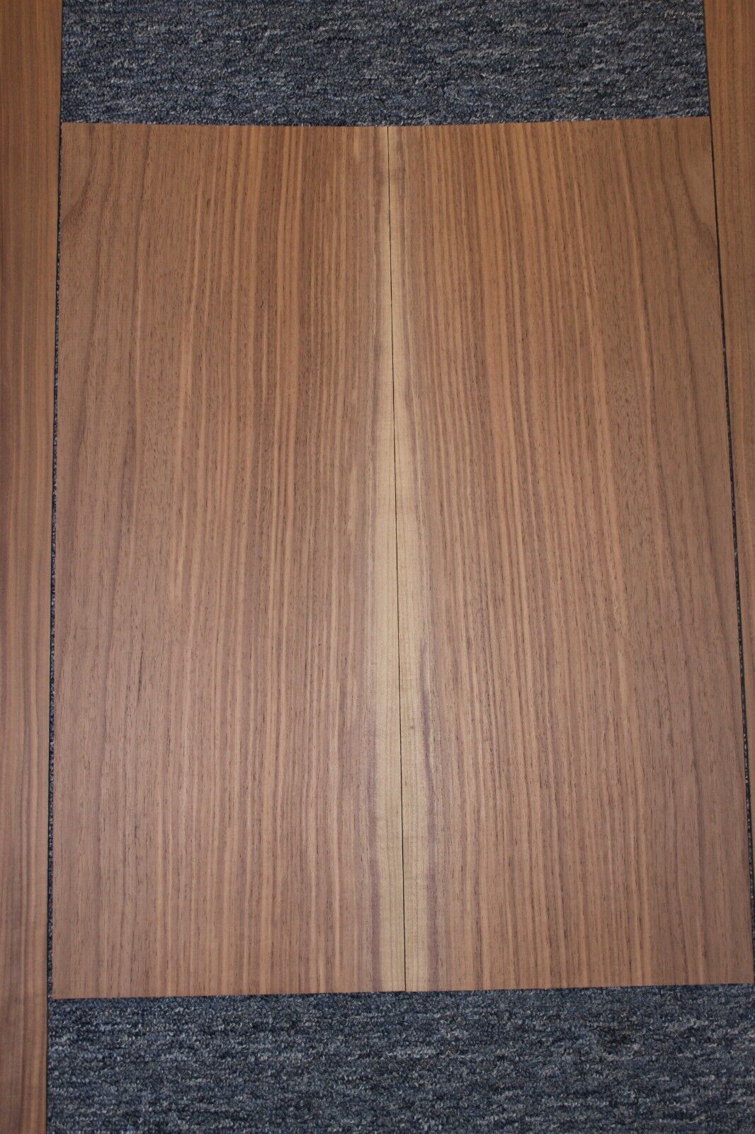 Black walnut dreadnought size guitar back and side set.