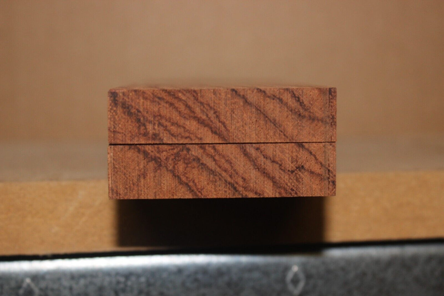 Bubinga knife scale, gun grip. 6 X 2 X 7/16"