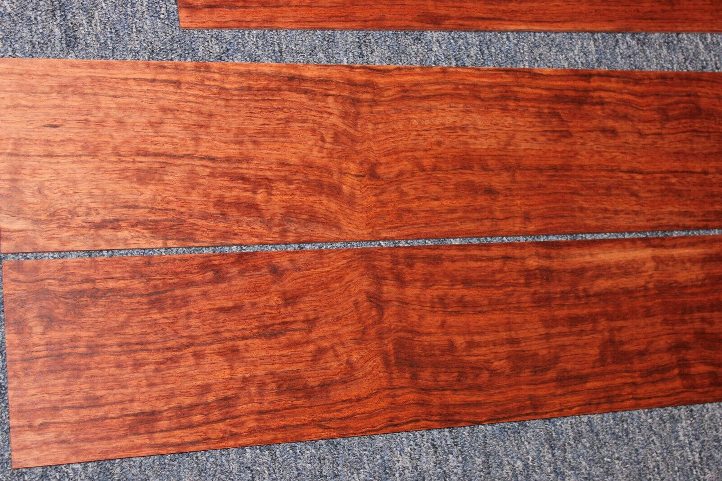 Figured bubinga dreadnought acoustic guitar back & side set. Fantastic color.