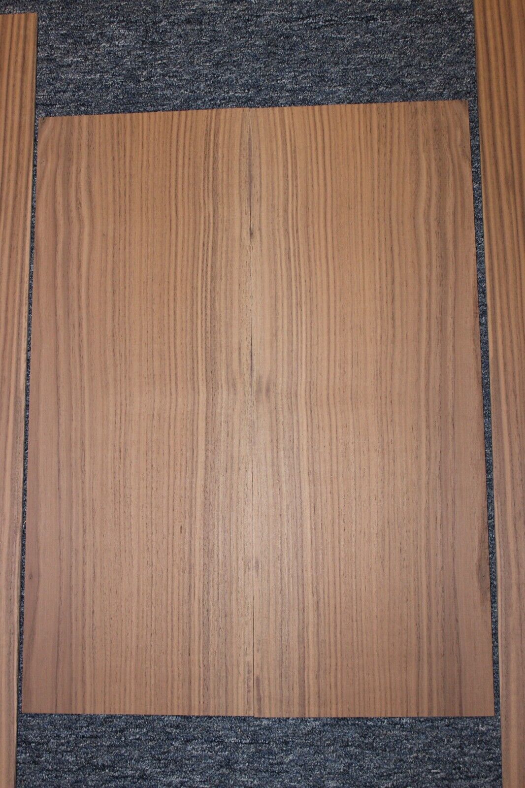Black walnut dreadnought size guitar back and side set.