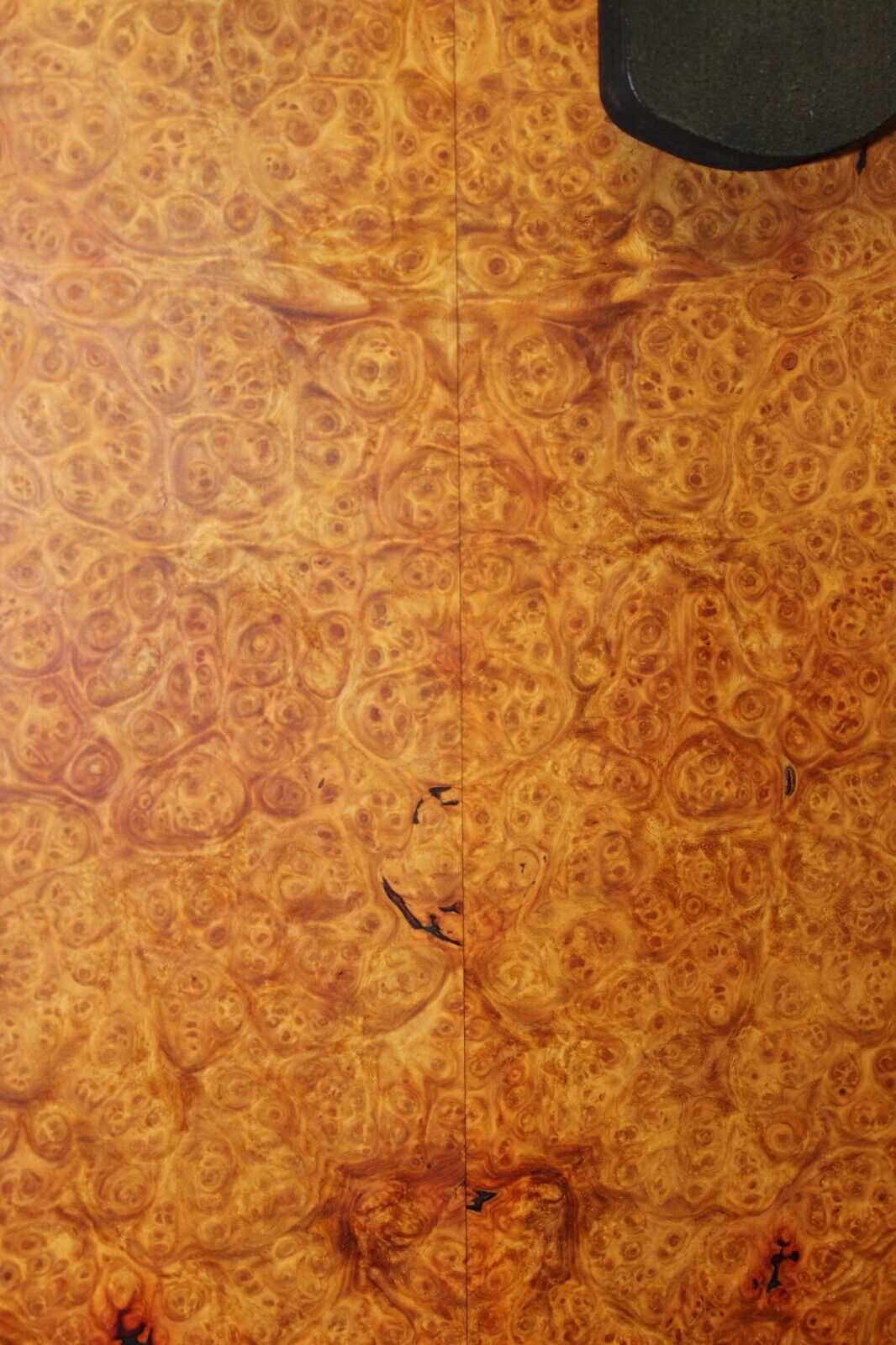 Amboyna burl book matched guitar top. Personal stash, stunning set.