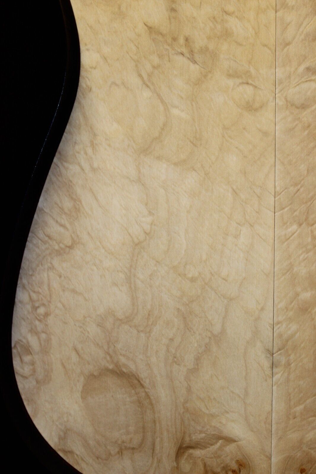 Silver maple, burl / lace figured guitar book matched top.