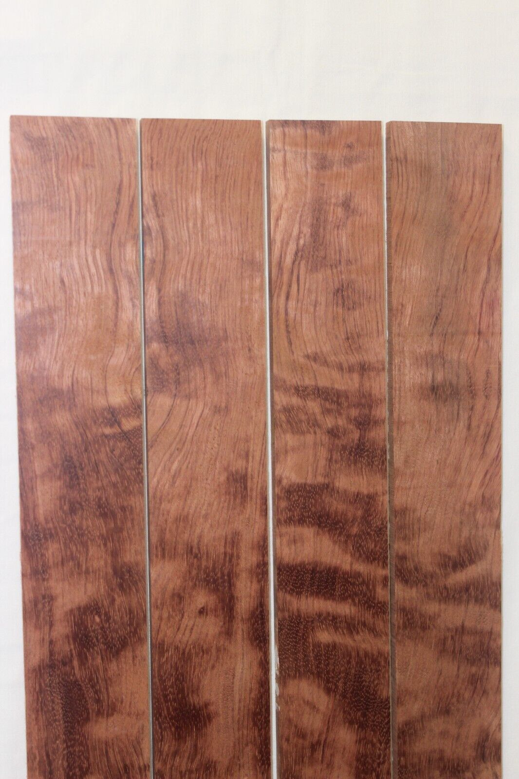 Figured bubinga guitar fingerboard blanks, sold individually.