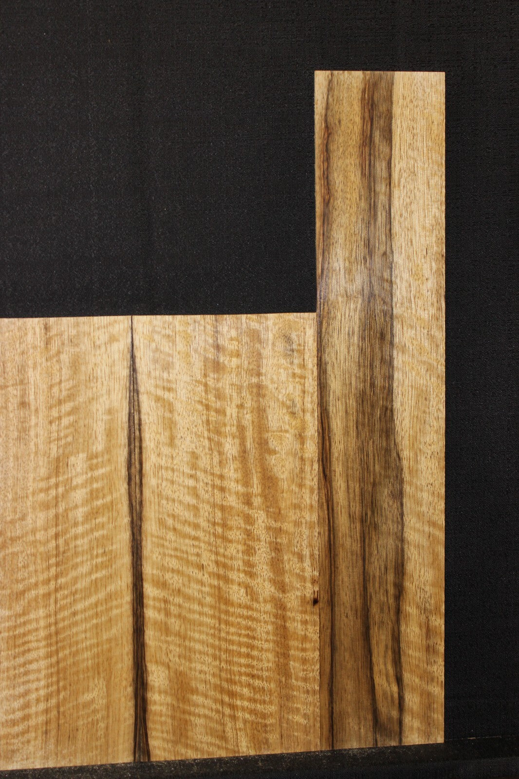 Figured limba / korina tenor ukulele back and side set.