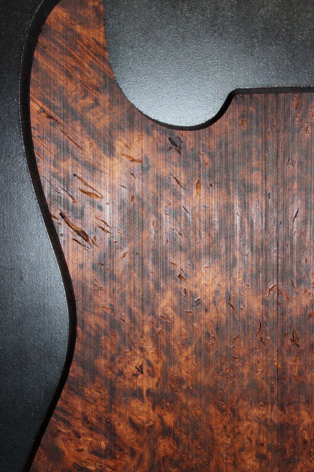 Smoked Scottish oak burl book matched guitar top. Personal stash piece.