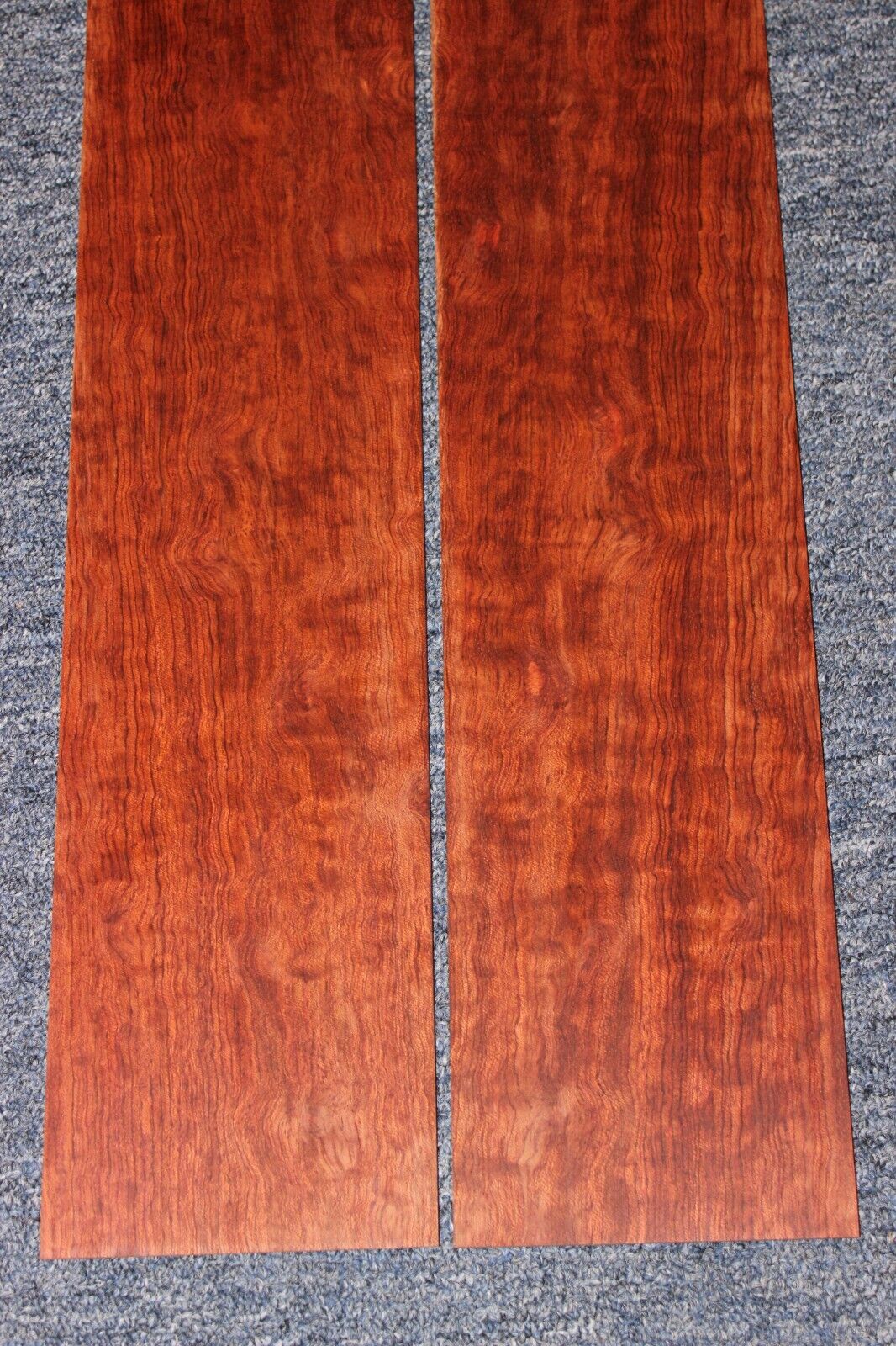 Figured bubinga dreadnought acoustic guitar back & side set. Fantastic color.