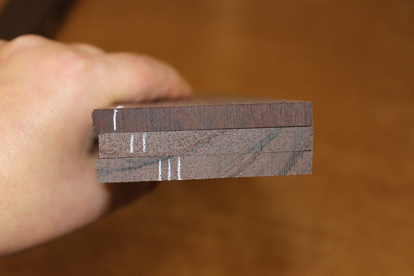 Madagascar rosewood guitar fingerboard blank. Nice chocolate brown color