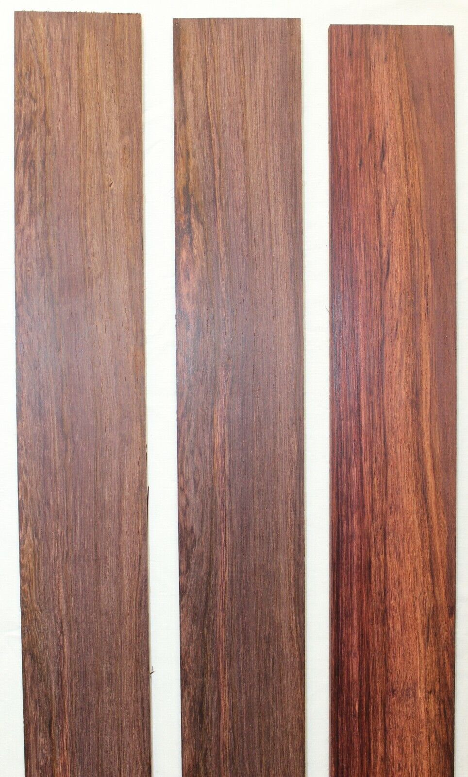 Madagascar rosewood bass fingerboard blank. Flat sawn, Sold individually.