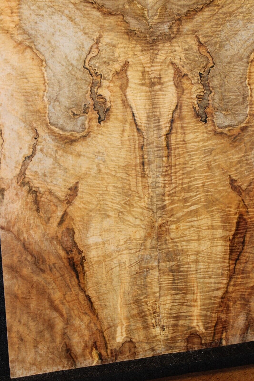 Figured ambrosia maple book matched guitar top. Stunning set