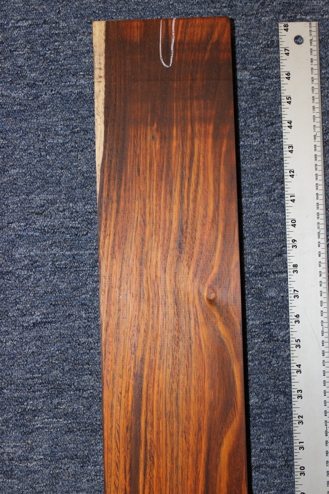 Cocobolo rosewood board 47.75 X 5.25 X 1.71"