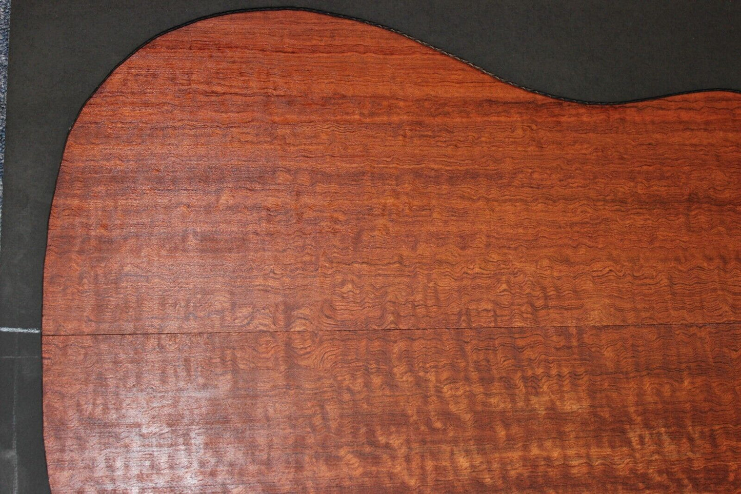 Figured bubinga dreadnought acoustic guitar back & side set.