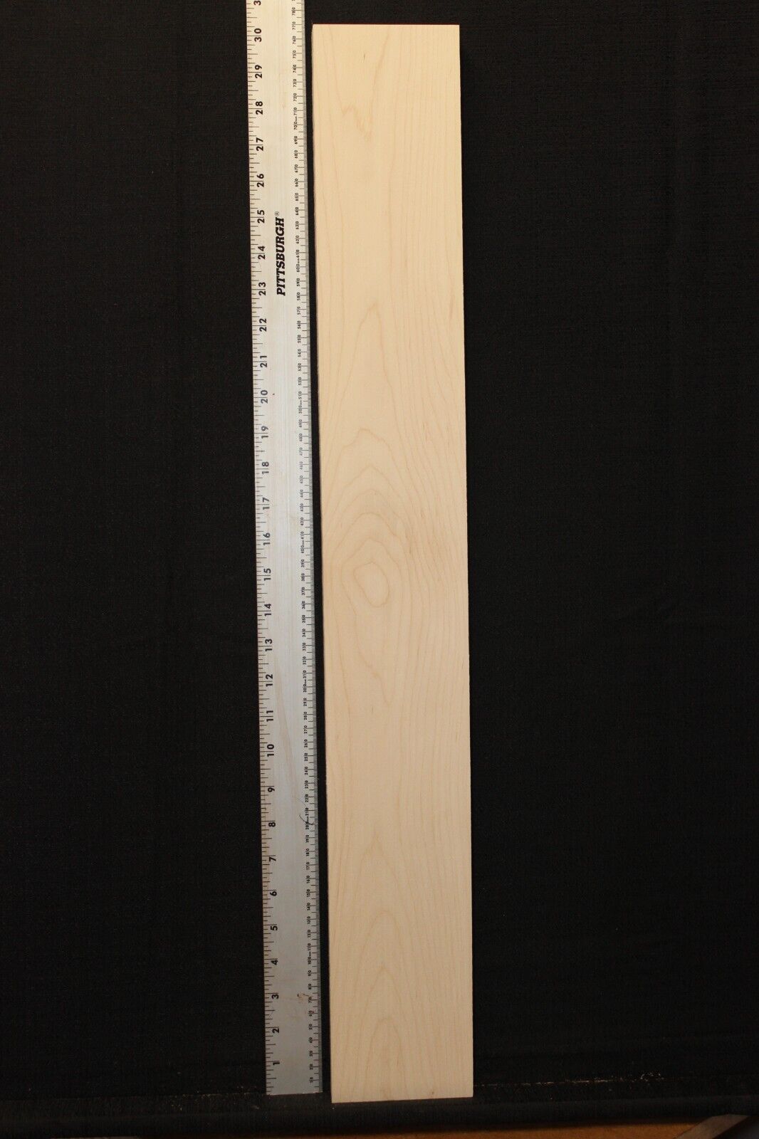 Hard / rock maple flat sawn guitar neck blank. 30 X 4 X 0.96" select grade.