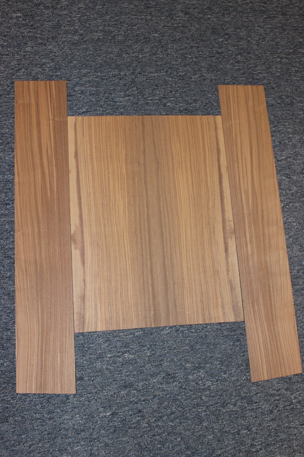 Second grade black walnut dreadnought size guitar back and side set.