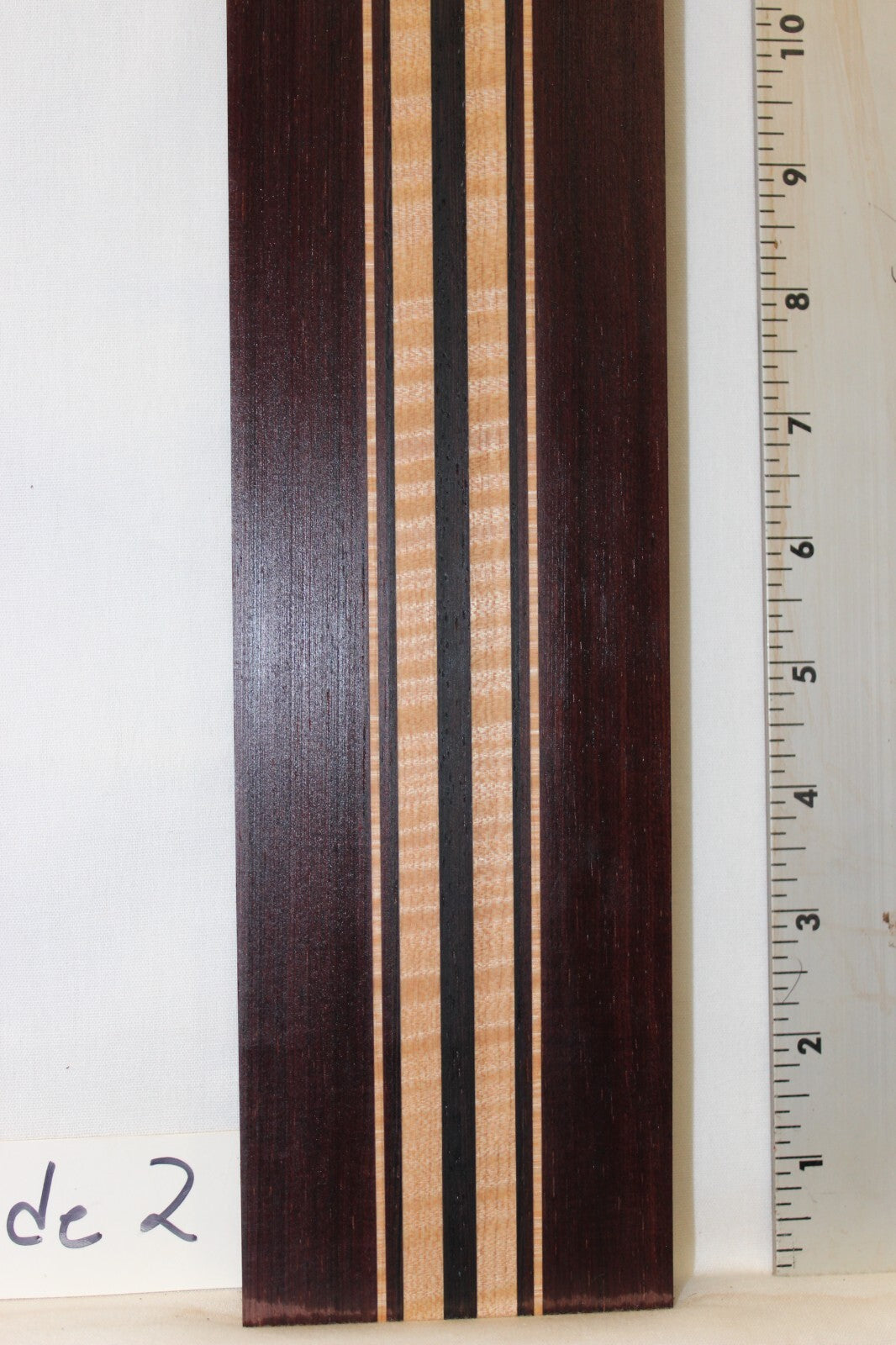 Madagascar rosewood, flame maple and wenge laminated guitar neck blank. WOW!!!