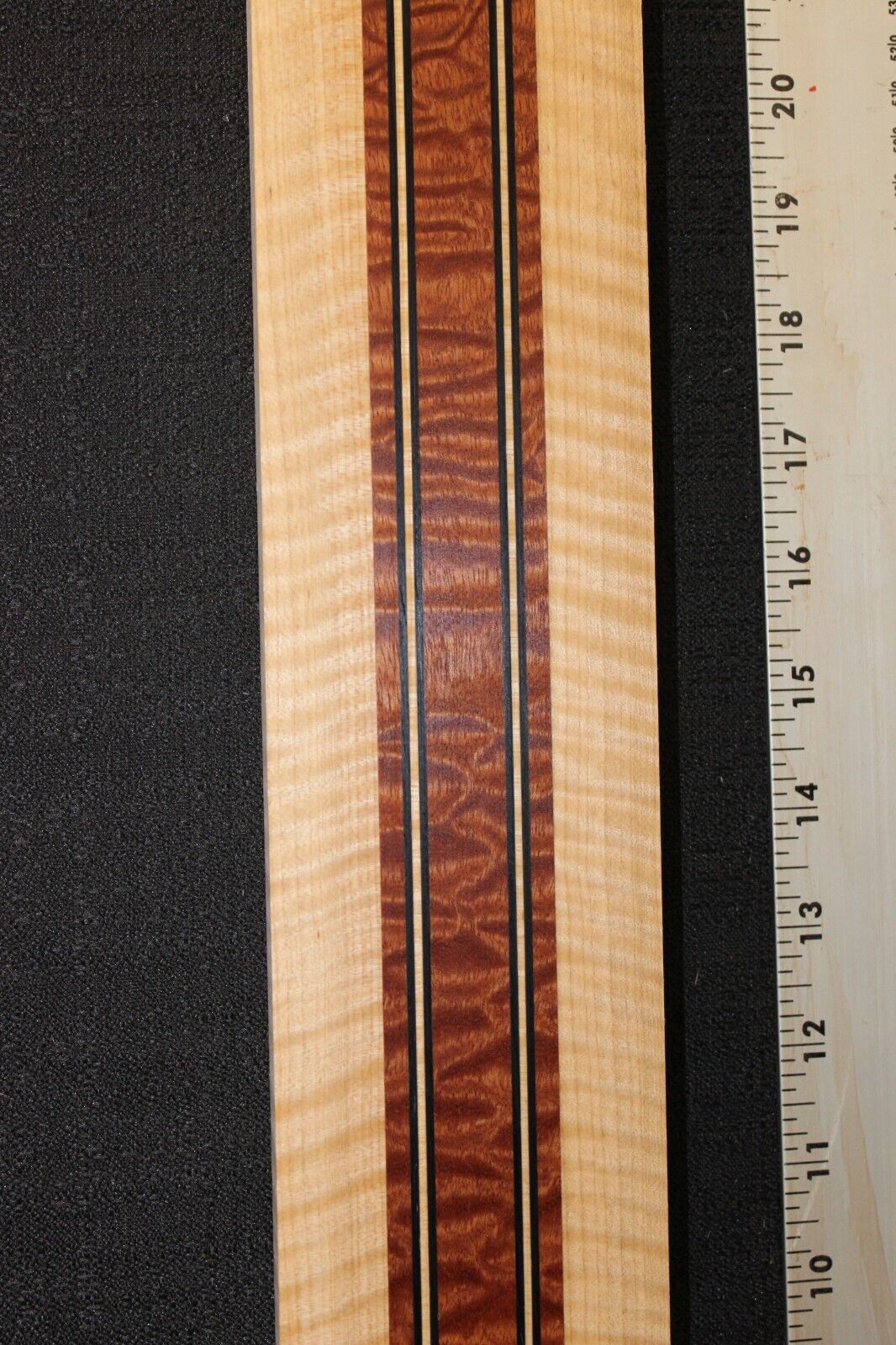 Quilted sapele, flame maple and wenge laminated guitar neck blank. AMAZING!!!