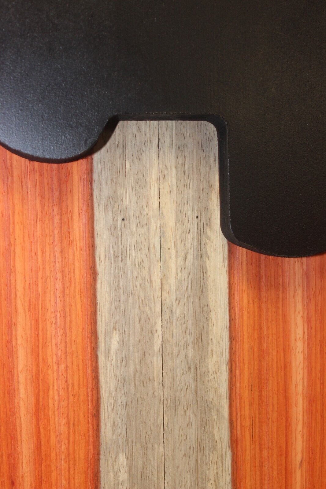 Padauk electric guitar top with white sapwood. Beautiful set.