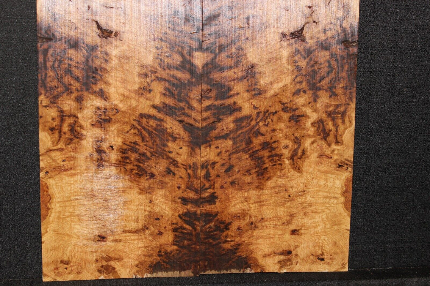 Smoked Scottish oak burl book matched guitar top. Personal stash piece.