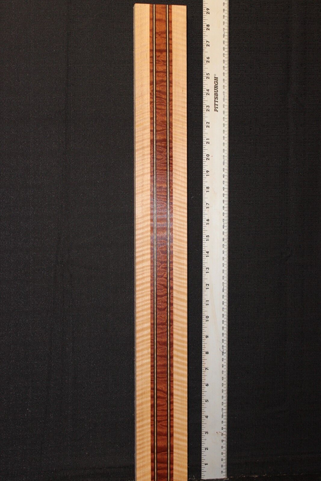 Quilted sapele, flame maple and wenge laminated guitar neck blank. AMAZING!!!