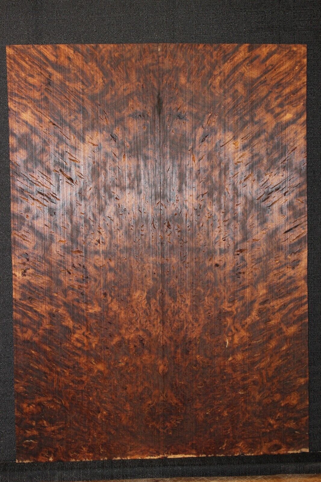 Smoked Scottish oak burl book matched guitar top. Personal stash piece.
