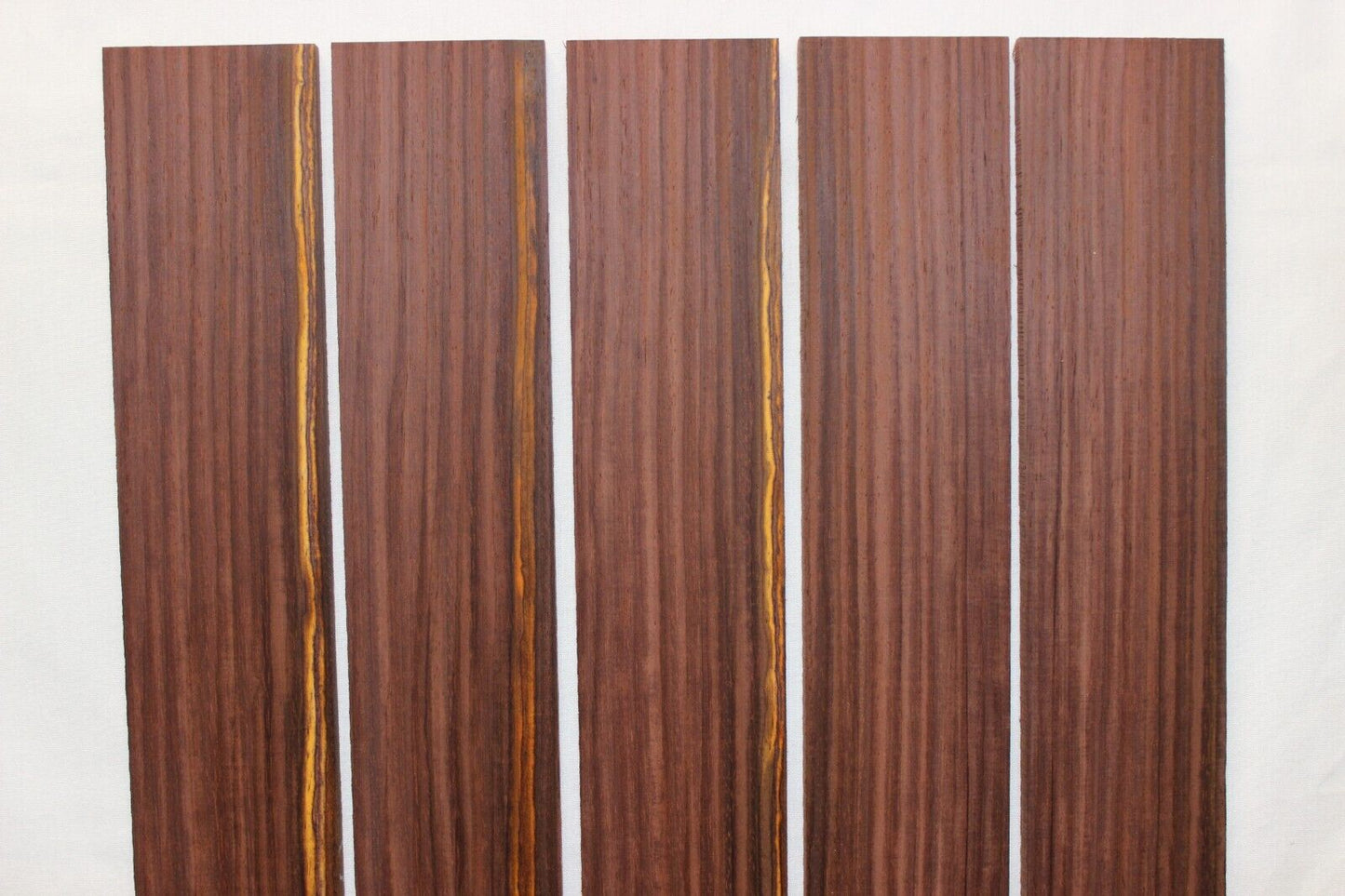 Cocobolo rosewood guitar fingerboard blank. Sold individually