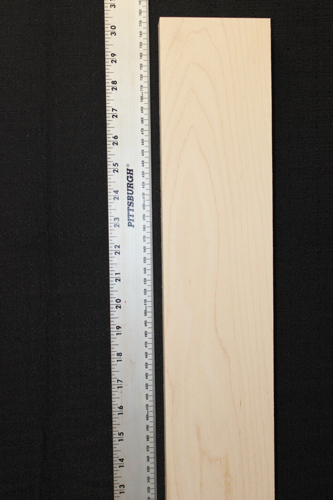Hard / rock maple flat sawn guitar neck blank. 30 X 4 X 1" select grade.