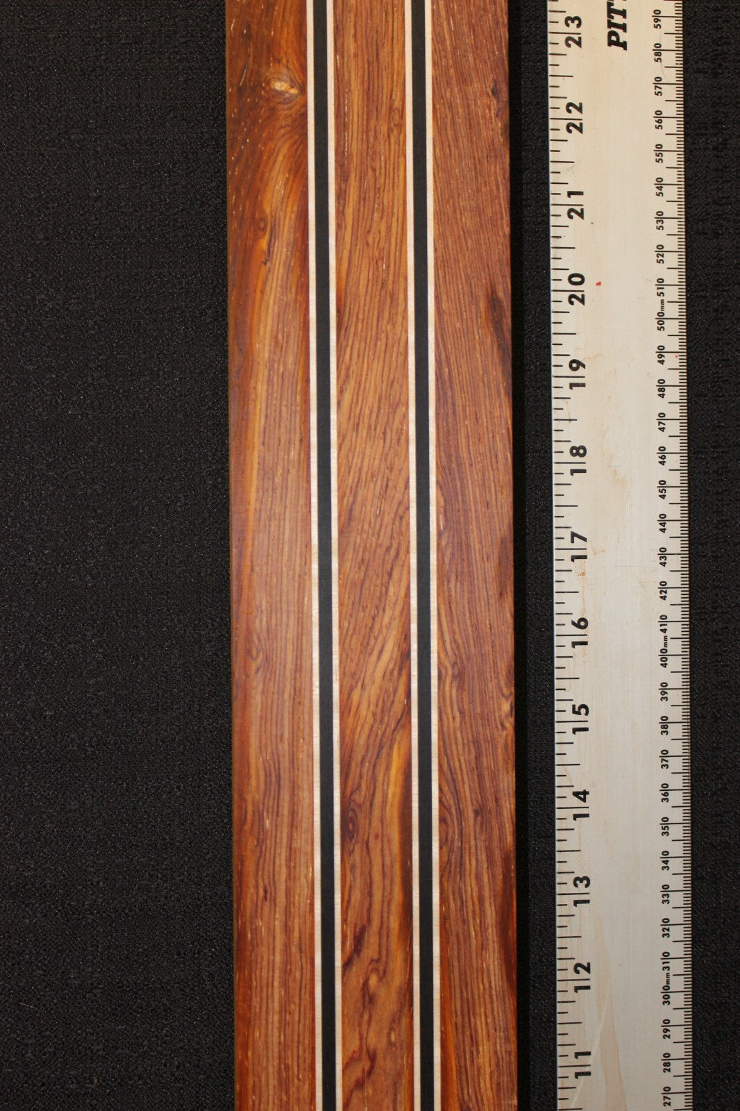 Cocobolo, flame maple and ebony laminated guitar neck blank. WOW!!!