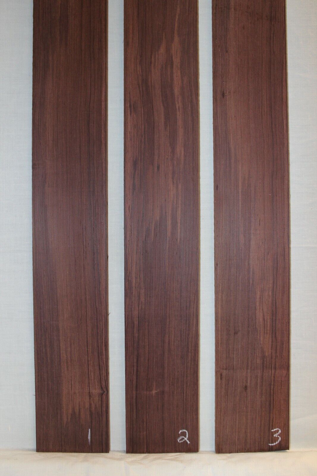 Madagascar rosewood bass fingerboard blank. Quarter sawn, sold individually