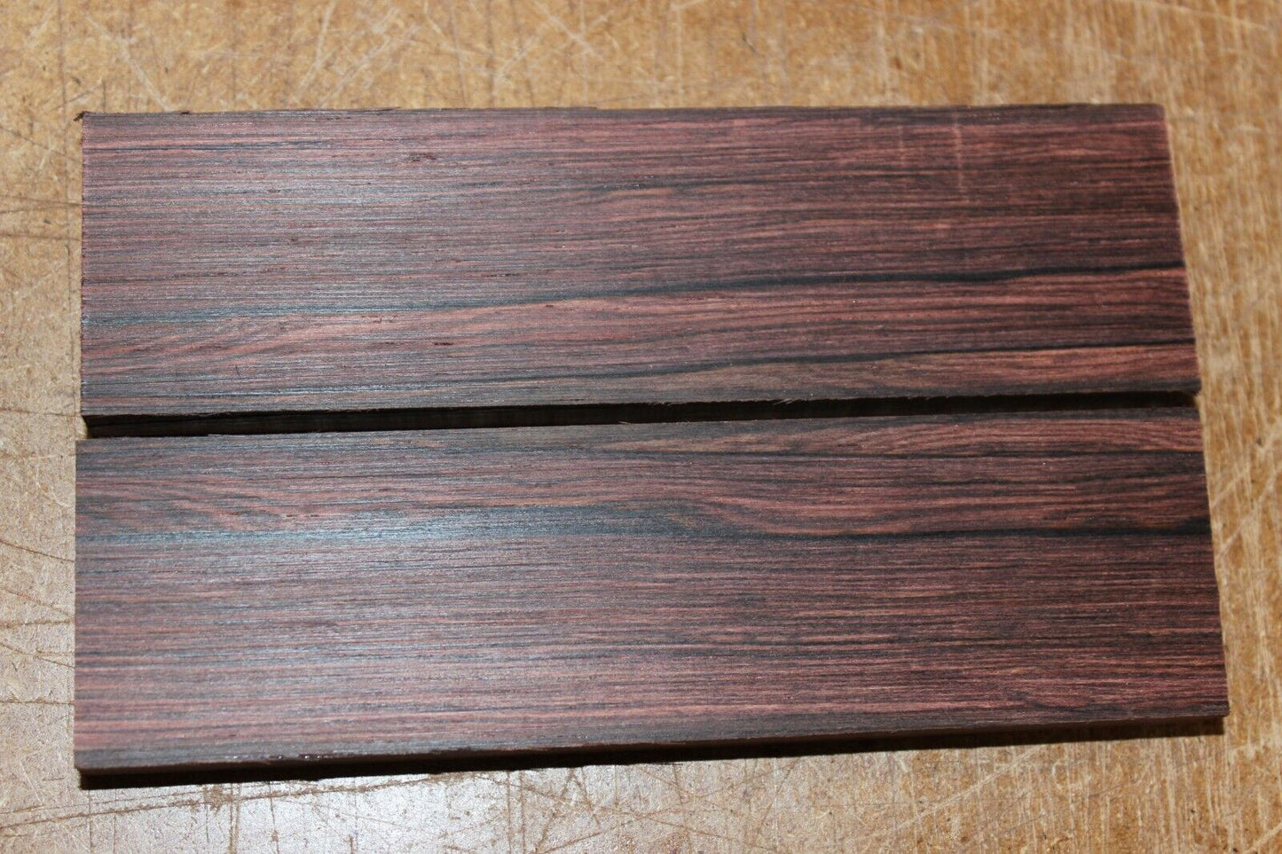 Madagascar rosewood knife scale, gun grip. 5.25 X 1.5 X 3/8" select grade!
