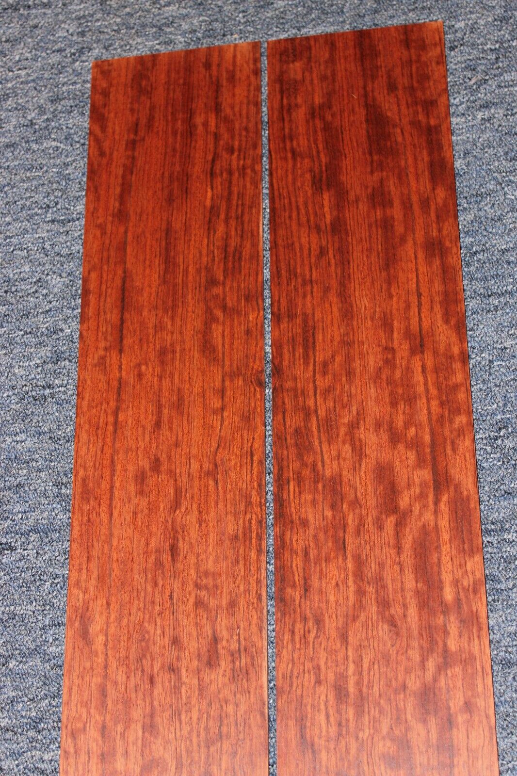 Figured bubinga dreadnought acoustic guitar back & side set. Fantastic color.