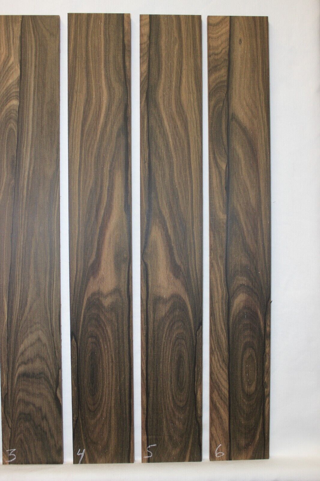 Ziricote guitar fingerboard blank. 3" wide blanks, sold individually