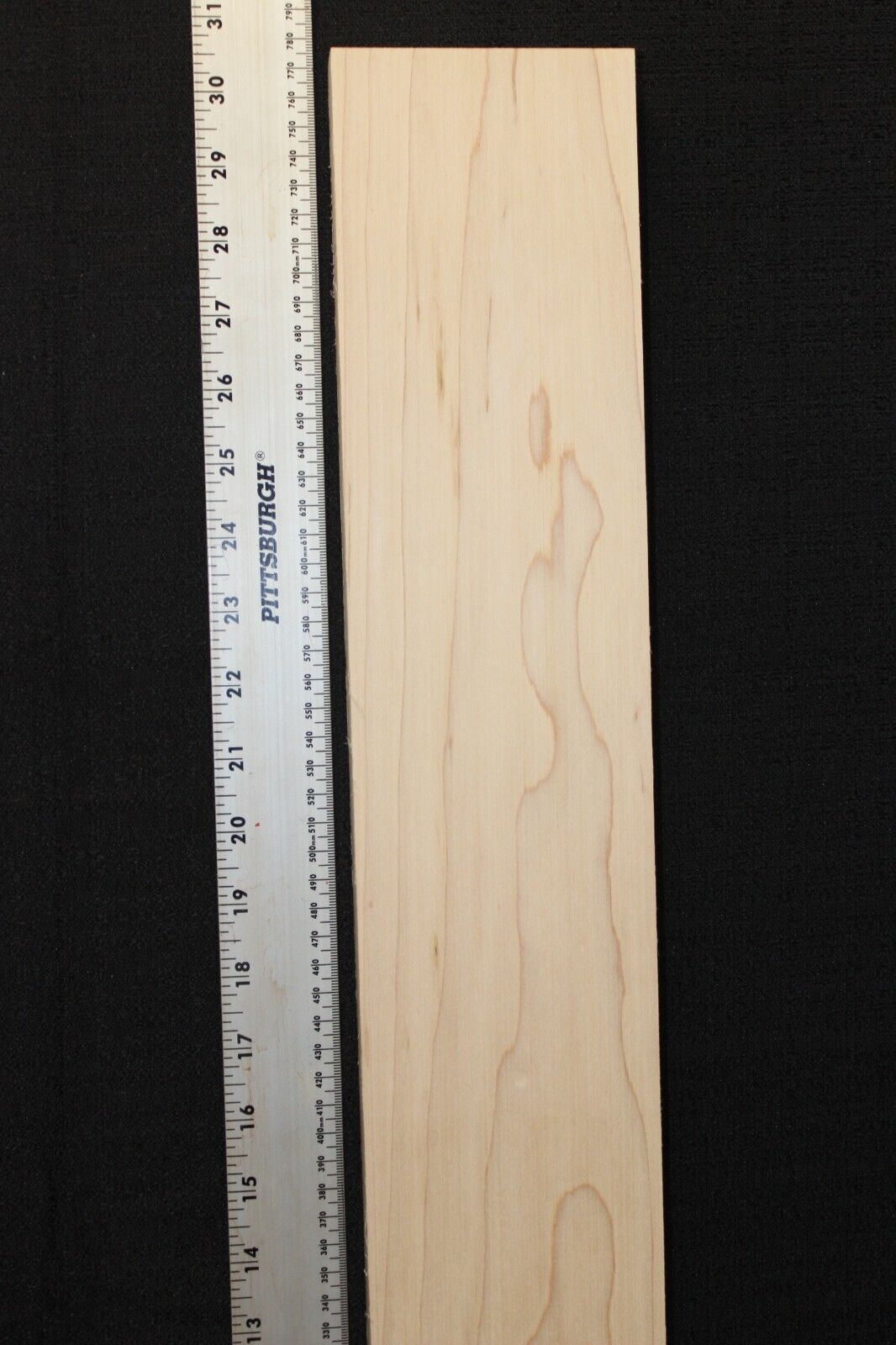 Hard / rock maple flat sawn guitar neck blank. 30 X 4 X 0.96" select grade.