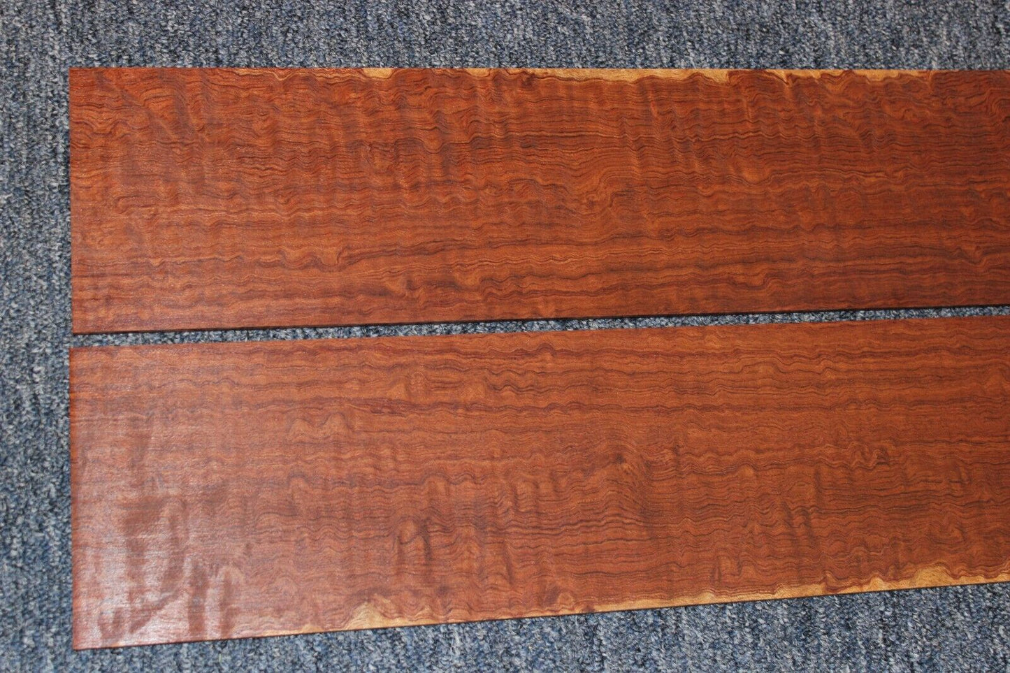 Figured bubinga dreadnought acoustic guitar back & side set.