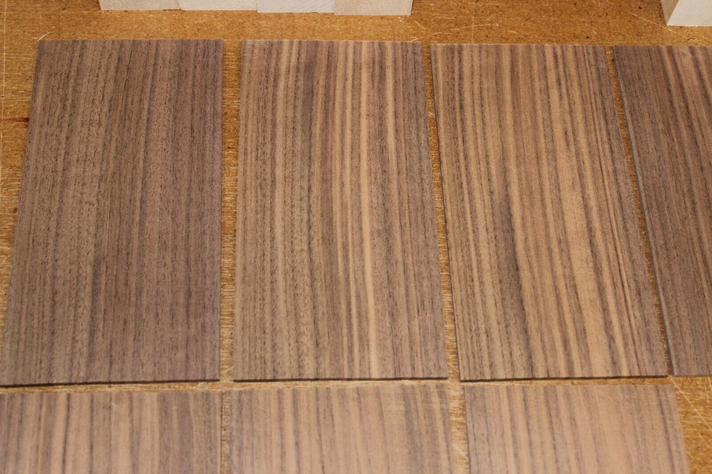 Quarter sawn black walnut headstock / peg head veneer. Sold individually