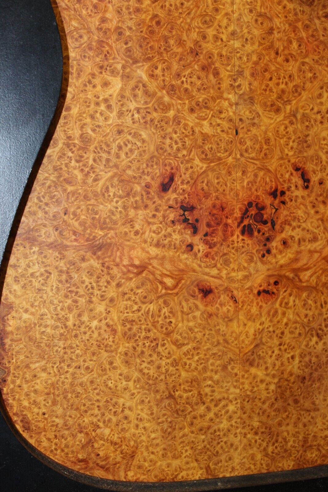 Amboyna burl book matched guitar top. Personal stash, stunning set.