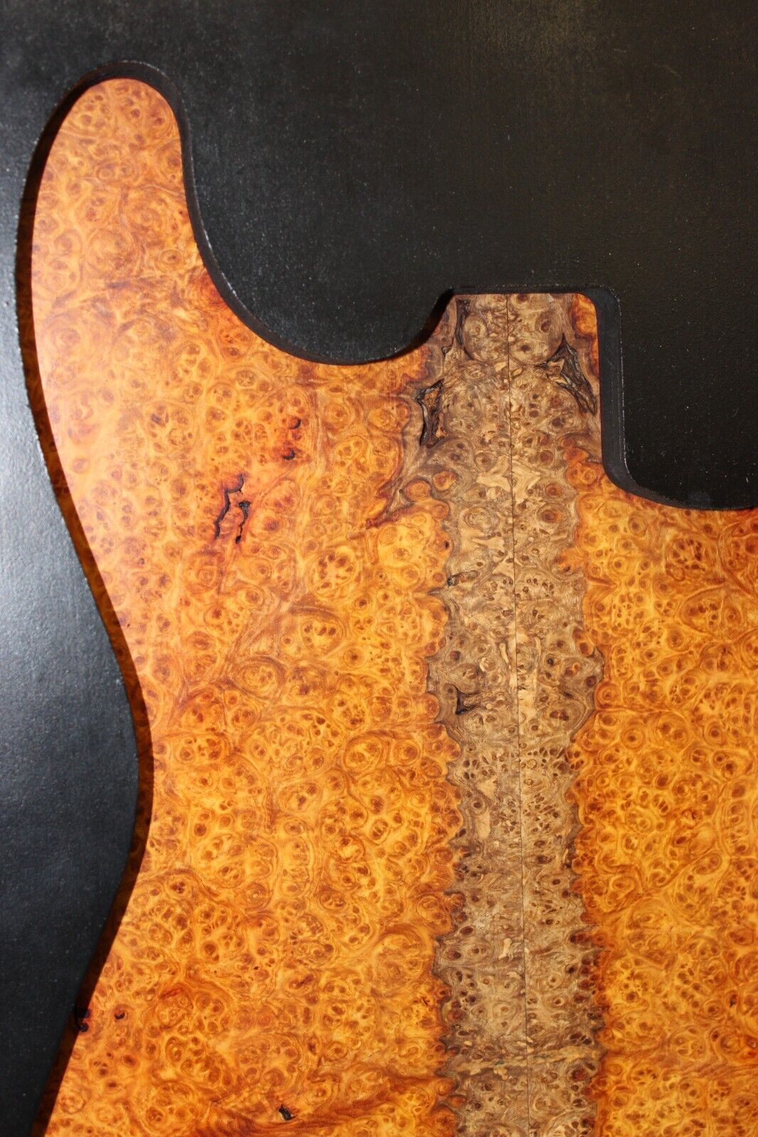 Amboyna burl book matched guitar top. Personal stash, stunning set.