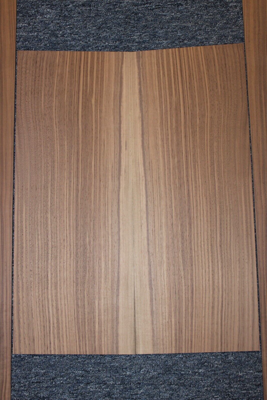 Black walnut dreadnought size guitar back and side set.