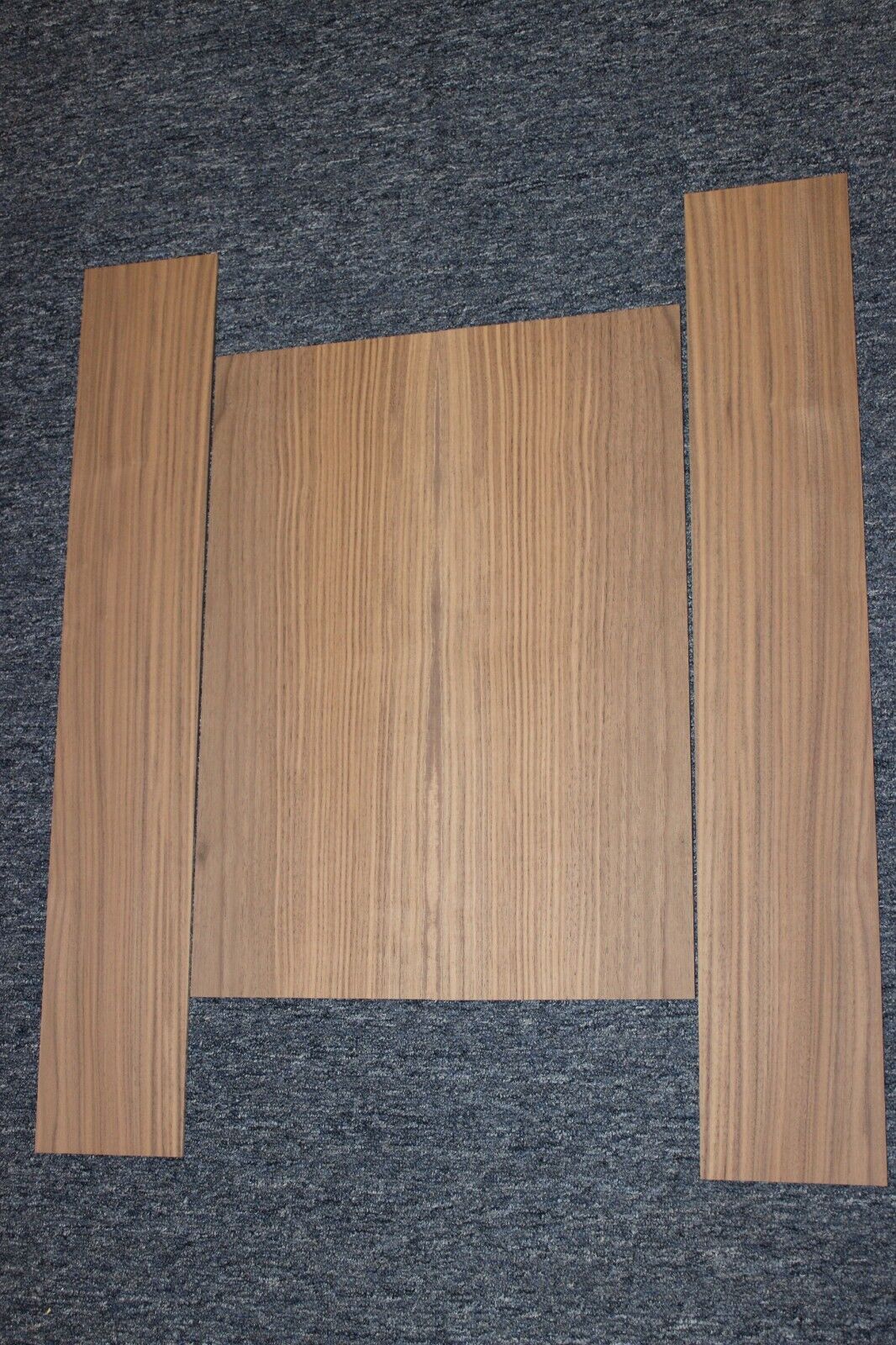 Black walnut dreadnought size guitar back and side set.