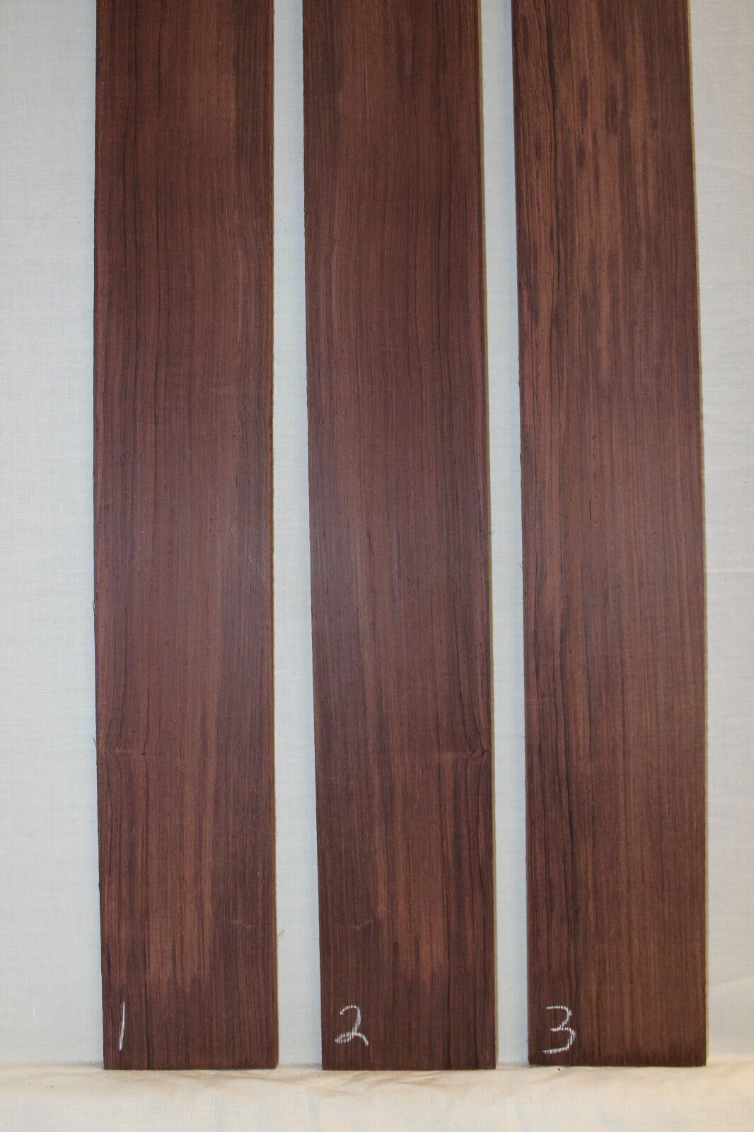 Madagascar rosewood bass fingerboard blank. Quarter sawn, sold individually