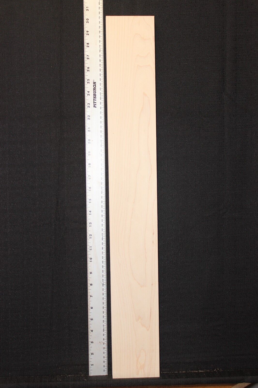 Hard / rock maple flat sawn guitar neck blank. 30 X 4 X 1" select grade.