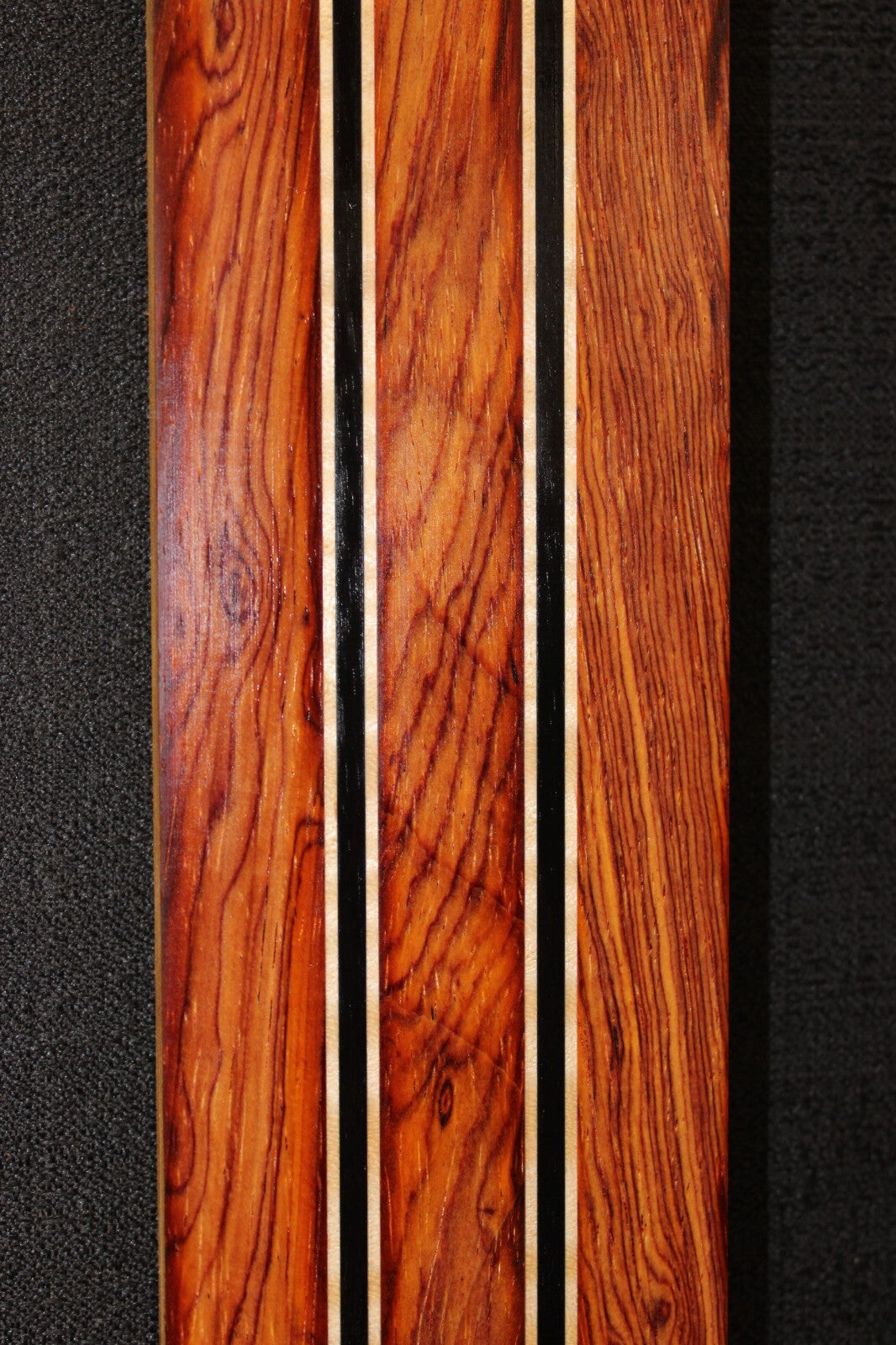 Cocobolo, flame maple and ebony laminated guitar neck blank. WOW!!!