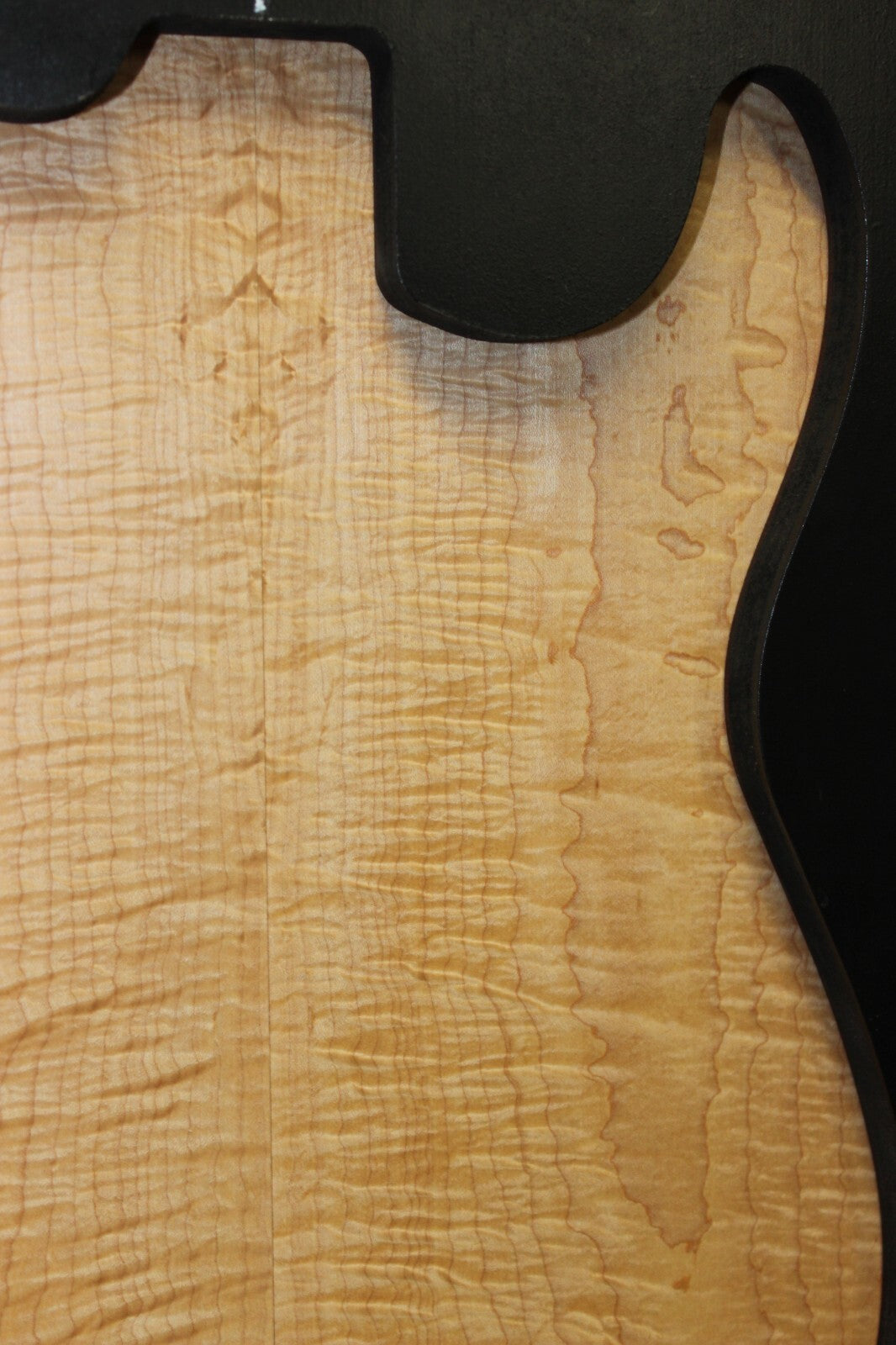 Hard curly maple book matched guitar top. 0.38" thick