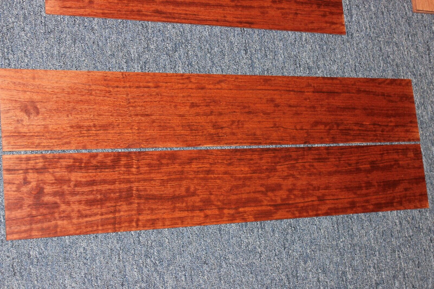 Figured bubinga dreadnought acoustic guitar back & side set. Fantastic color.