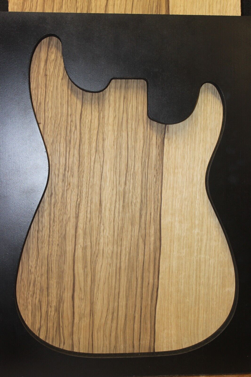 Black limba / korina one piece guitar body blank