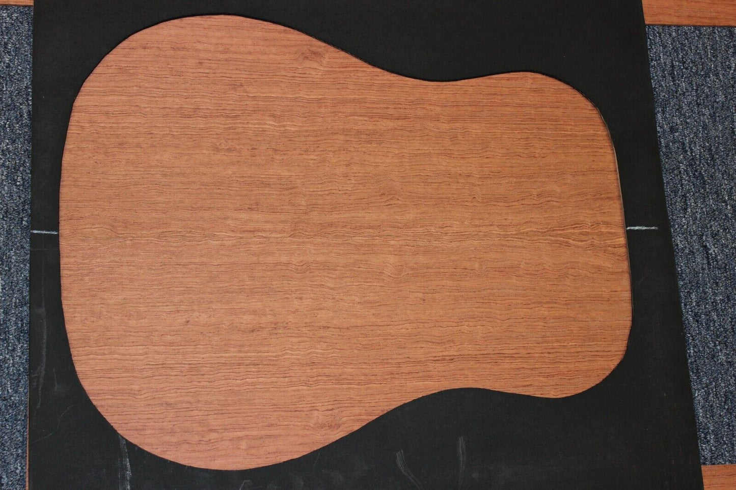 Figured bubinga dreadnought acoustic guitar back & side set. Fantastic color.