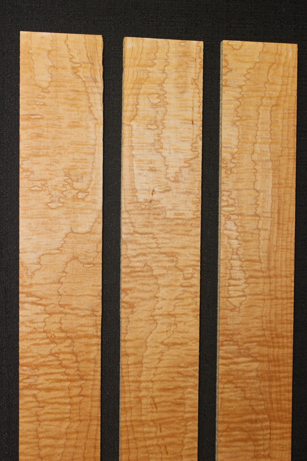 5A Curly hard maple guitar fingerboard blanks, sold individually.