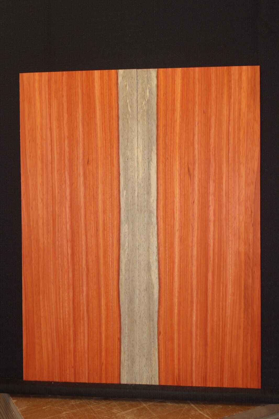 Padauk electric guitar top with white sapwood. Beautiful set.