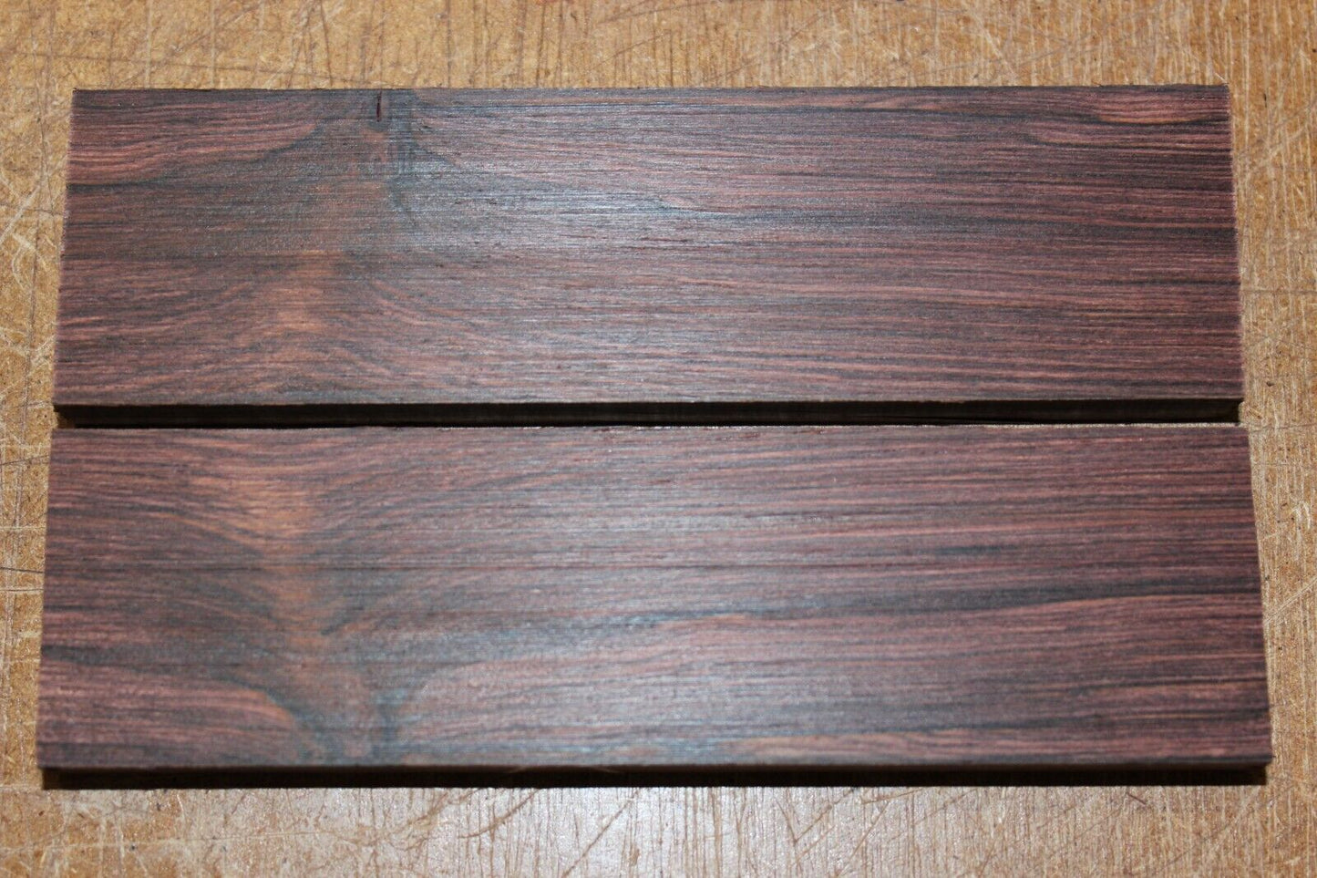 Madagascar rosewood knife scale, gun grip. 5.25 X 1.5 X 3/8" select grade!