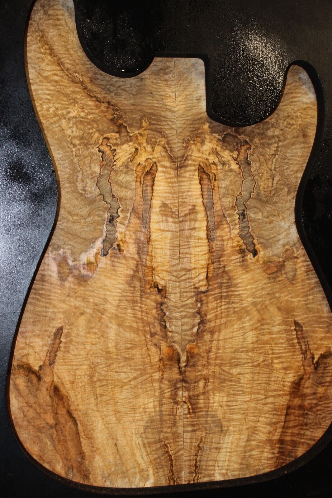 Figured ambrosia maple book matched guitar top. Stunning set